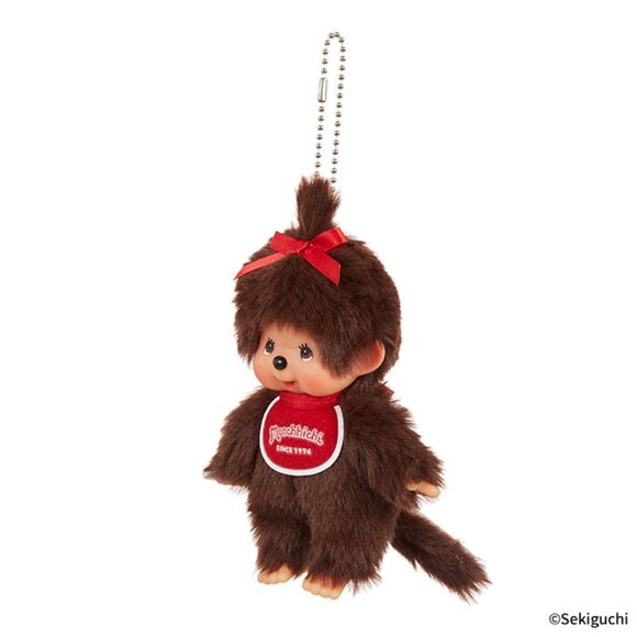 NEW SEKIGUCHI Monchhichi-Chan Classic Plush Mascot Keychain - Picture 2 of 4